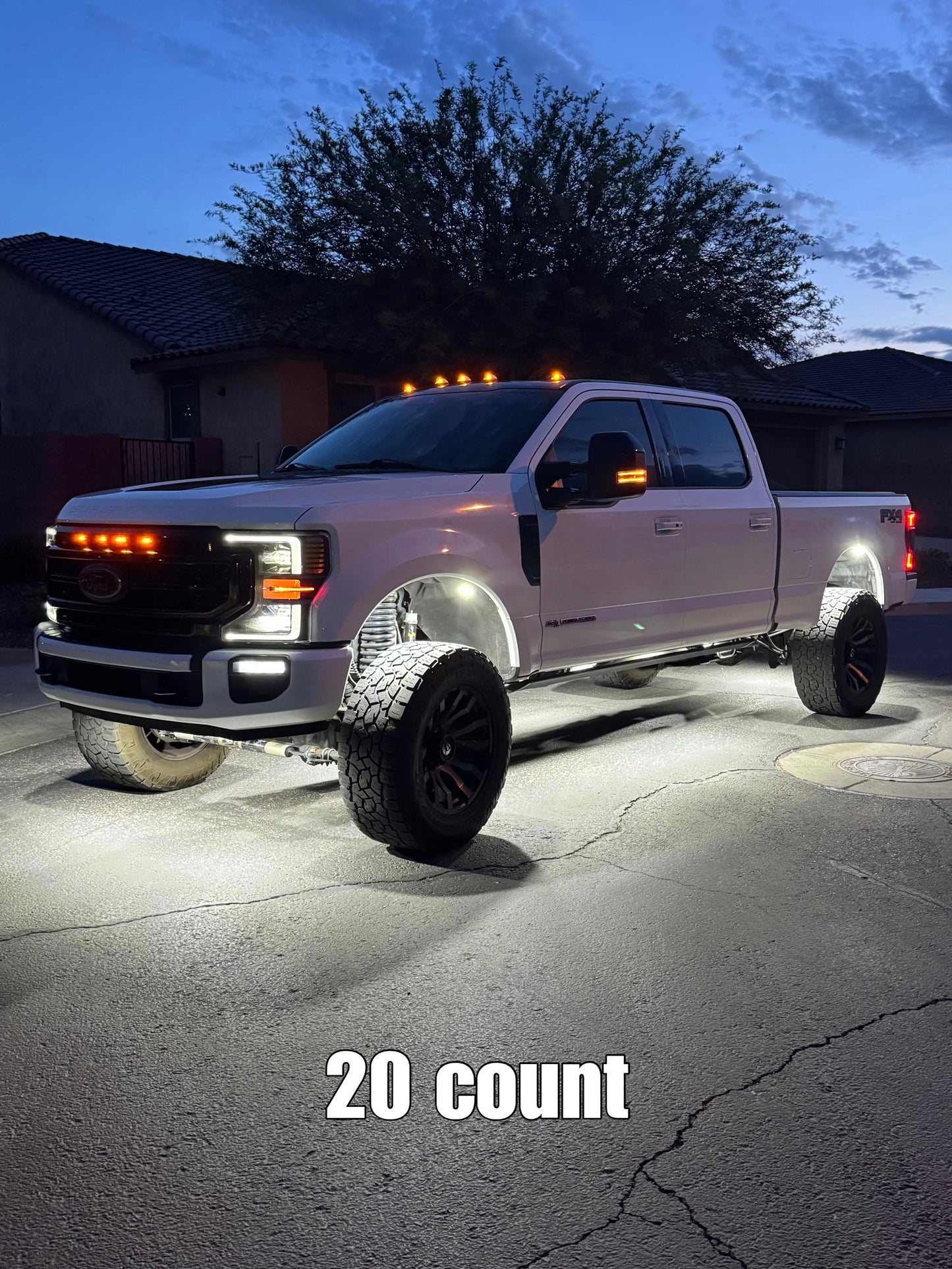 72 Chip Pure White Rock Light