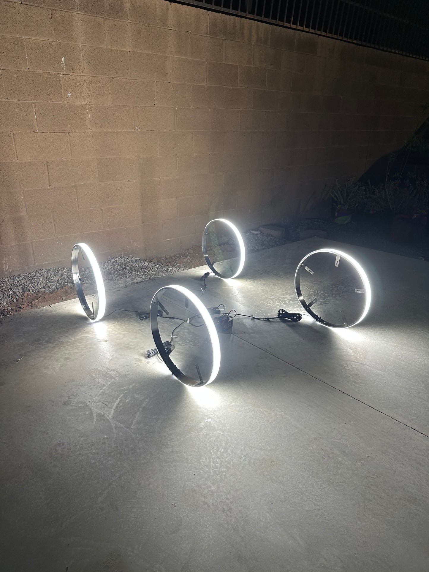 5 Row Pure White Wheel Lights